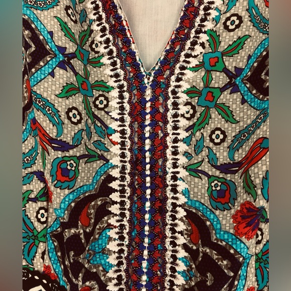 Anthropologie x Bhanuni by Jyoti Ronika Patterned Maxi Dress Multicolor Size M - Picture 10 of 16